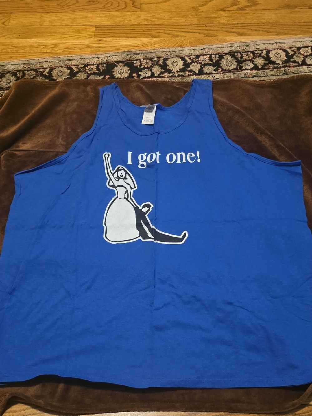 Gildan Blue Kids' Graphic Tank Top - "I got one!"